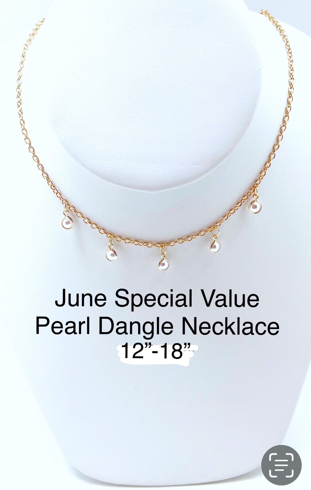 Pearl Dangle Necklace June Birthday Special, Dainty Gold Pearl Dangle Choker, Tiny Pearl Simple