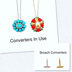Broach Converters in Gold or Silver, Turn Broaches Into Necklaces, Silver or Gold Broach Converters, Set of Broach Converters, Gift Idea