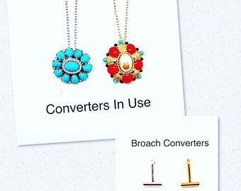 Broach Converters in Gold or Silver, Turn Broaches Into Necklaces, Silver or Gold Broach Converters, Set of Broach Converters, Gift Idea