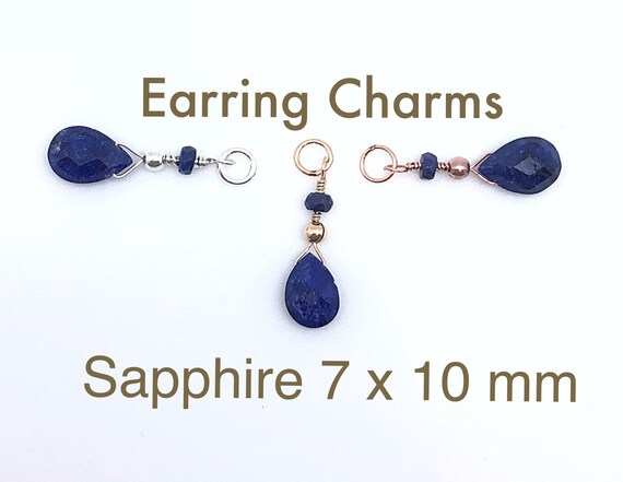 Lapis Lazuli Stacked Charm Interchangeable Charm Necklace Cluster Charm Drop Charm