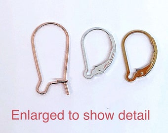Interchangeable Lever Backs in Sterling Silver, Rose and Yellow Gold Filled,  Lever Backs For Charms & Dangles, Changeable Lever Backs