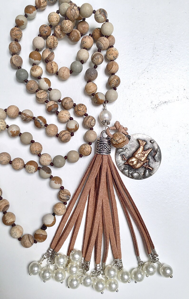 Brown - Handmade Bird Tassel Juda Stick 11