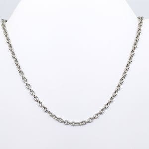 Unisex Stainless Steel Round Cable Necklace, Hypoallergenic Necklace Chain, Unisex Stainless Steel Chain Necklace, Stainless Steel Chain