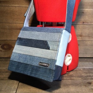 Messenger bag, shoulder bag, crossbody bag, recycled fabrics