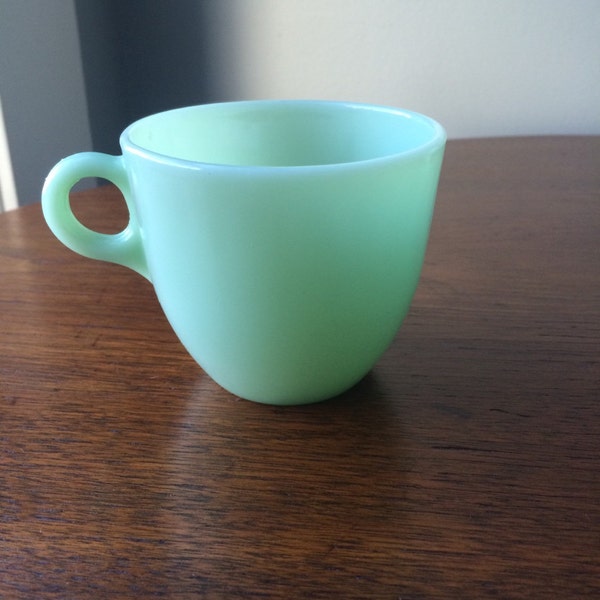 Quaint Vintage Fire-King Jadeite Teacup / Cup / Mug