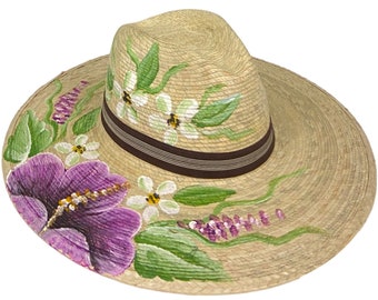 Hand Painted Artisan Unisex Soft Straw Hat - Panama Wide Brim - Choose by model name in the listing