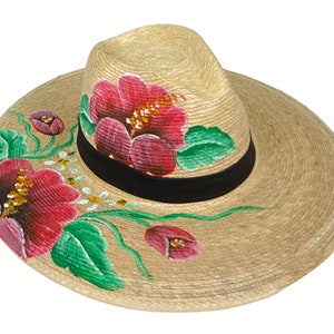 Hand Painted Artisan Unisex Soft Straw Hat - Panama Wide Brim - Choose by model name in the listing