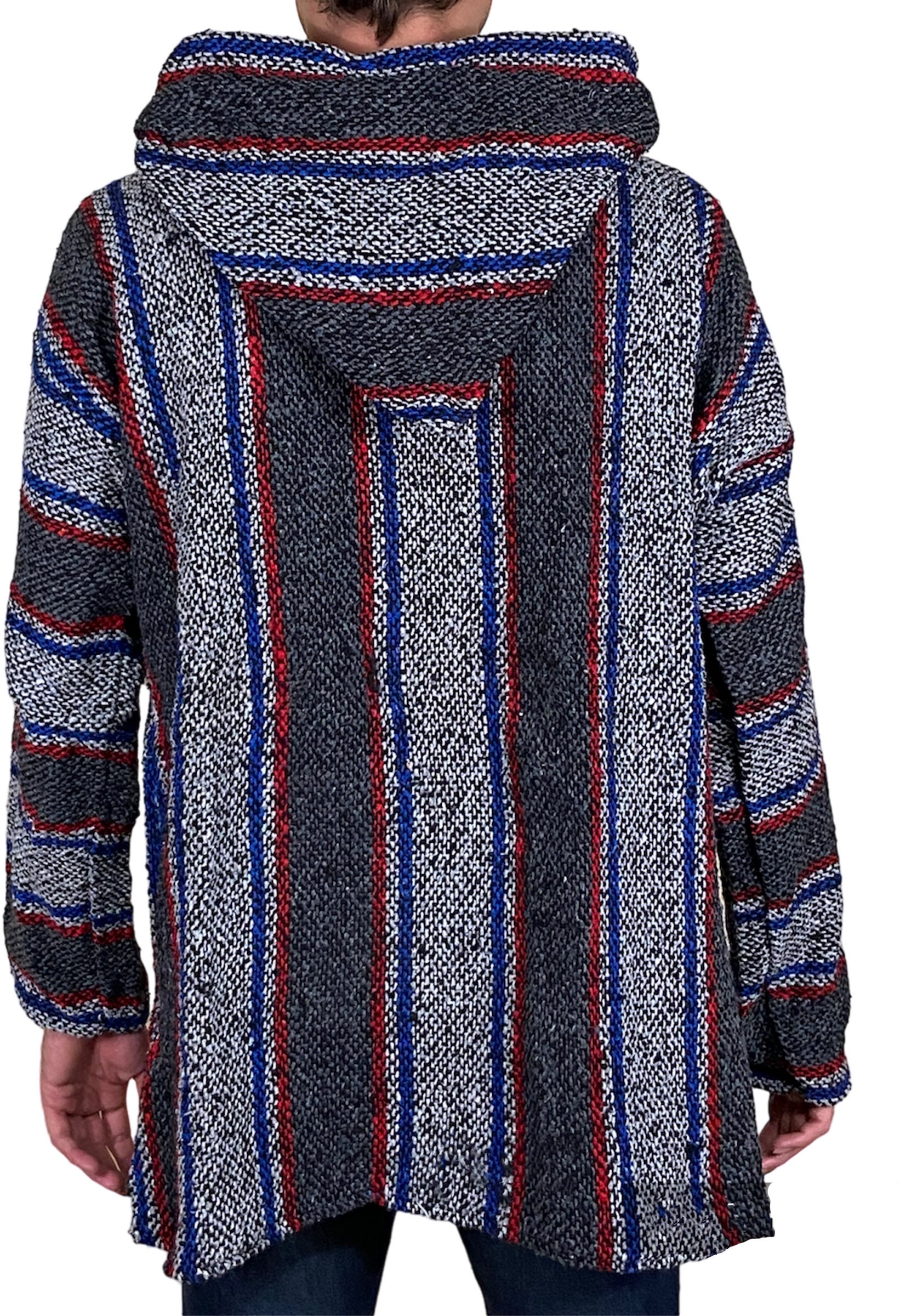 Mexican Baja Hoodie - Multicolor Surfer Skater Drug Rug