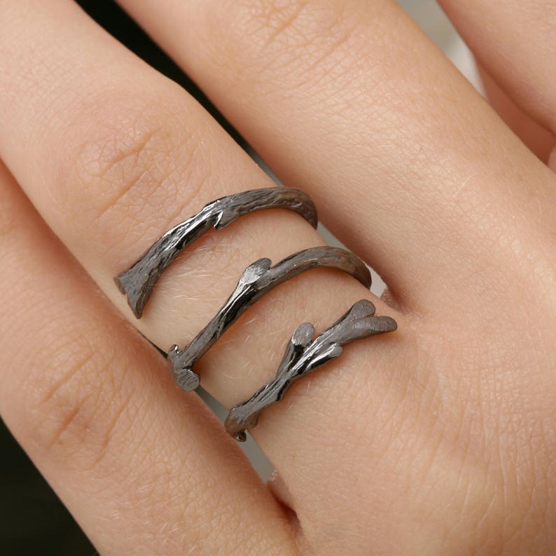 Twig Vine ring Botanical jewelry 925 sterling silverNature Etsy