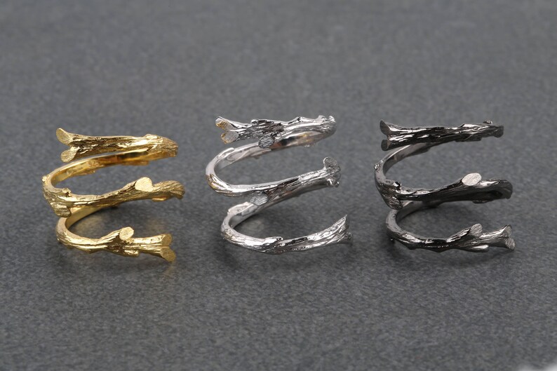 Twig Vine ring Botanical jewelry 925 sterling silverNature Etsy