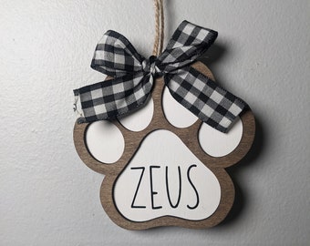 Personalized Paw Print Ornament: Custom Pet Christmas Tree Decoration