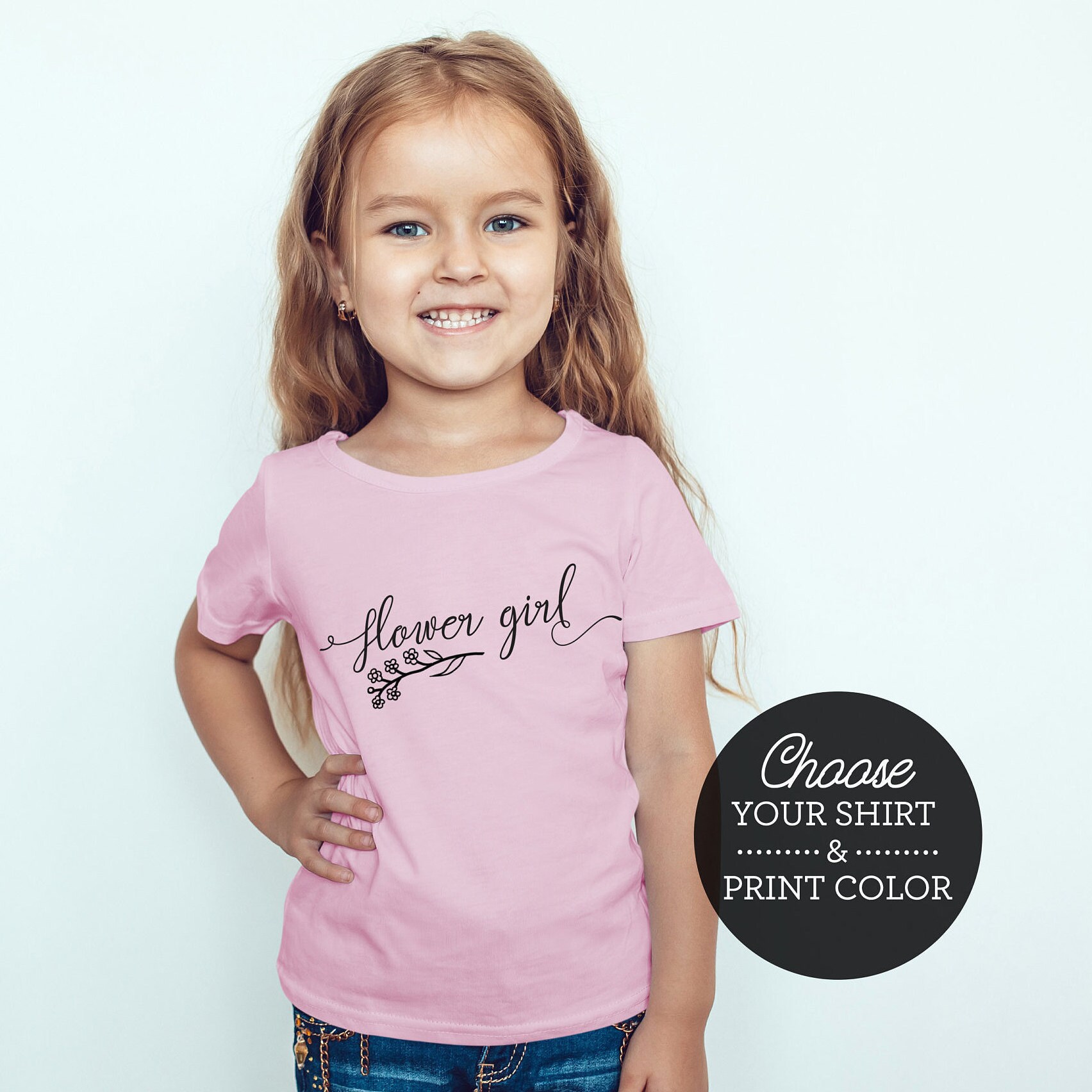 Flower Girl Shirt Custom Flower Girl Shirt Bridal Party Etsy