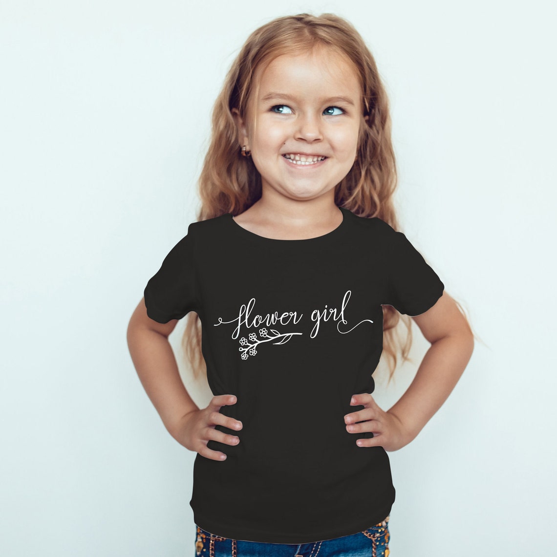 Flower Girl Shirt Custom Flower Girl Shirt Bridal Party Etsy