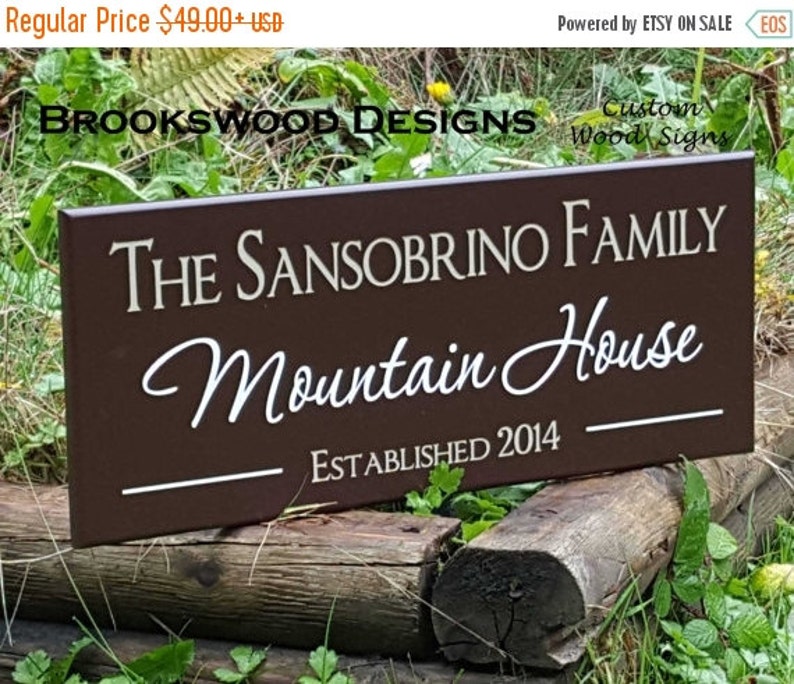 Mountain Home SignPersonalized Family Name SignCustom Wood Etsy