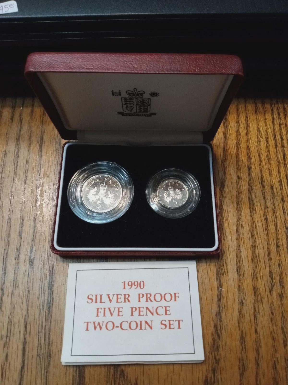 1990年 イギリス銀貨 シルバープルーフ5ペンス新型発行記念銀貨 SV925 5 pence 1990 - Etsy 日本