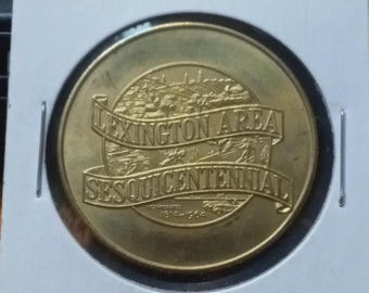 Lexington Area Sesquicentennial Souvenir Half Dollar July 18, 1964 Brass Medal Richland County Ohio