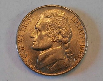 1999-P/P Jefferson Nickel P Over P