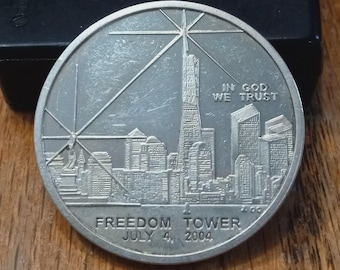 2004 Mariana Islands One Dollar World Trade Center Medal 1-1/2" Diameter Plated