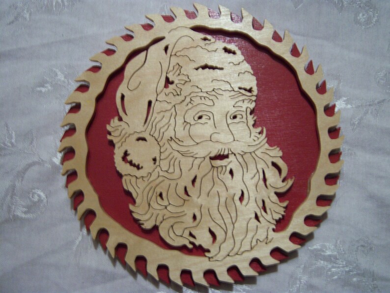 Scroll Saw Santa Picture Etsy
