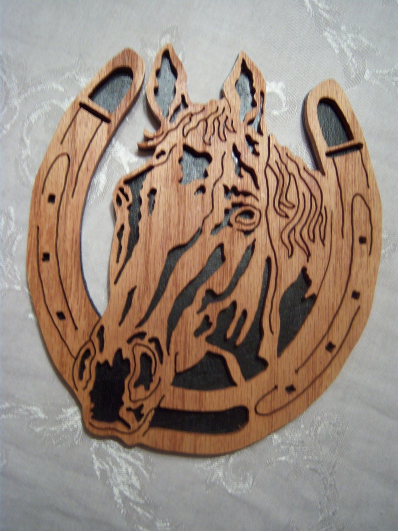 Wooden Horseshoe Wall Decoration Etsy