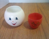 Hand painted glass vases