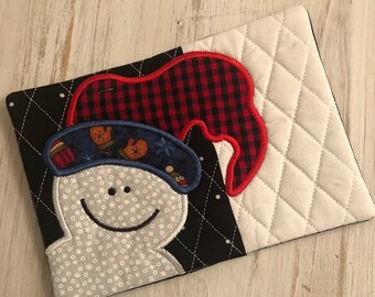 Snowman Christmas Mug Rugs, Coasters,Coffee Lover,Hostess Gift, Fabric Coaster,teacher gift,Stocking Stuffer