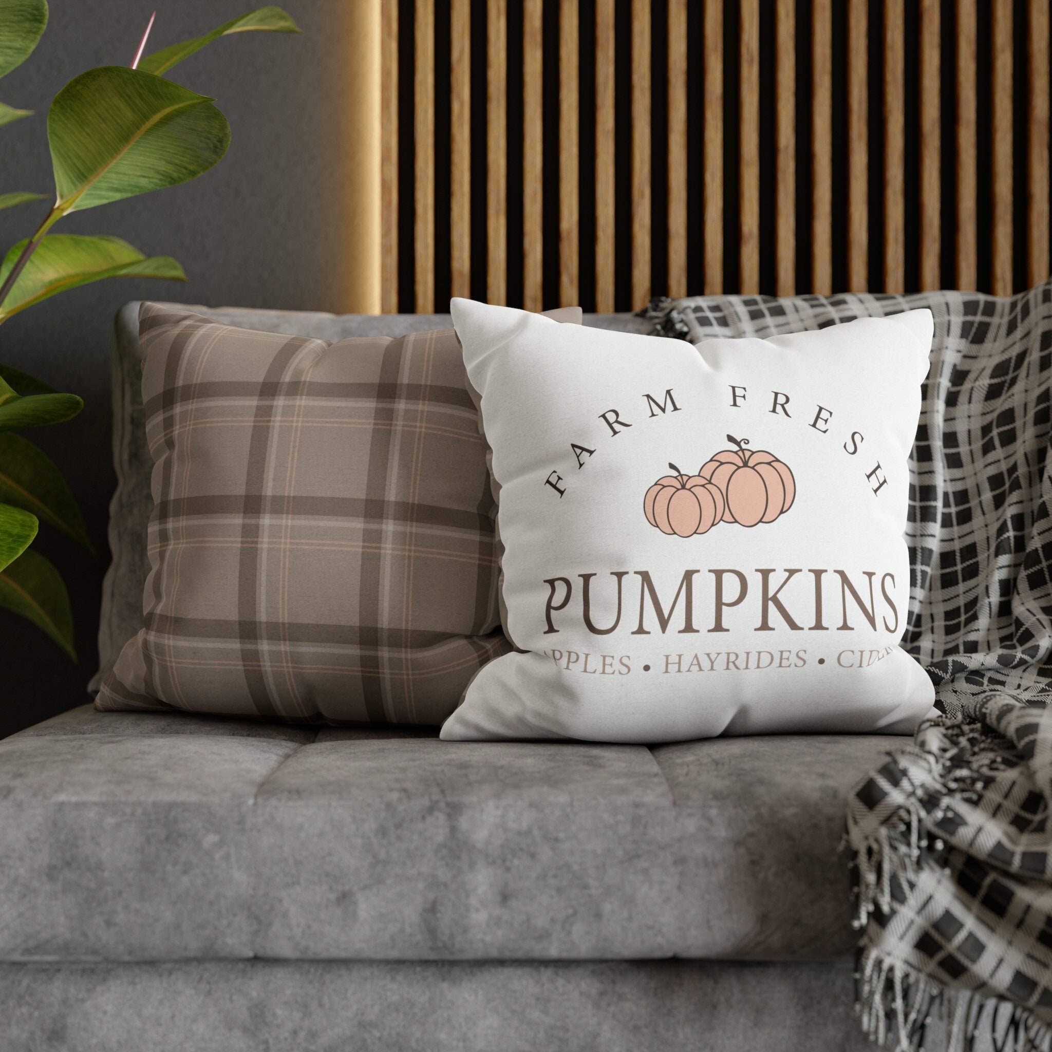 Fall Throw Pillow Cover, Farmhouse Decor, Pumpkin Patch, Hayrides, Tha –  Kate McEnroe New York