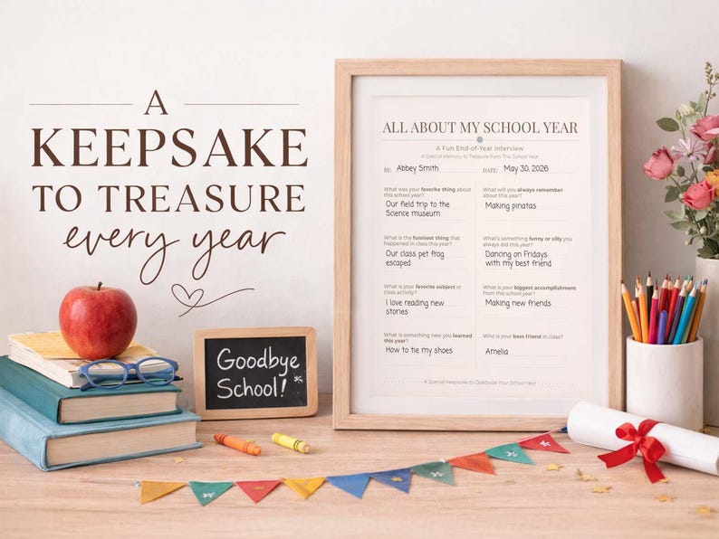 All About My School Year Printable, End of Year Reflection Worksheet ...