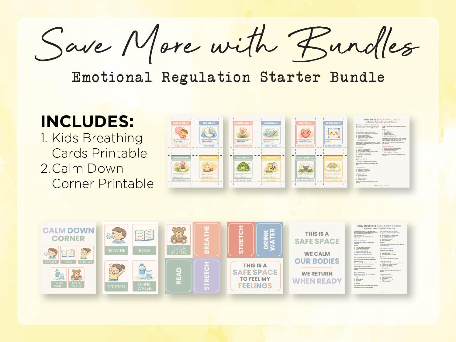 Calm Down Cards for Kids Printable | Breathing Cards for Kids | Calm ...