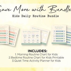 Quiet Time Chart for Kids Printable | Calm Corner Visual Schedule | Preschool Routine Chart | Quiet Time Activities PDF (Ages 3–8) image 7