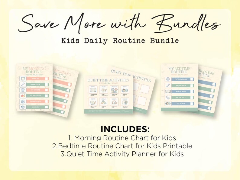 Quiet Time Chart for Kids Printable | Calm Corner Visual Schedule | Preschool Routine Chart | Quiet Time Activities PDF (Ages 3–8) image 7