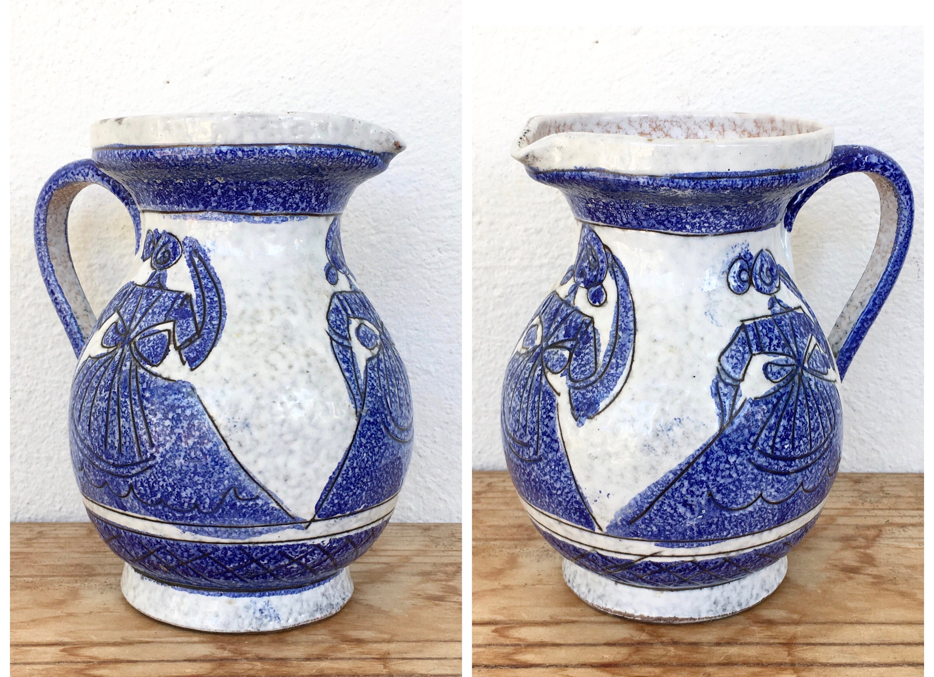 1960年代のFratelli Fanciullacci陶器の水差し、イタリア製ミッド