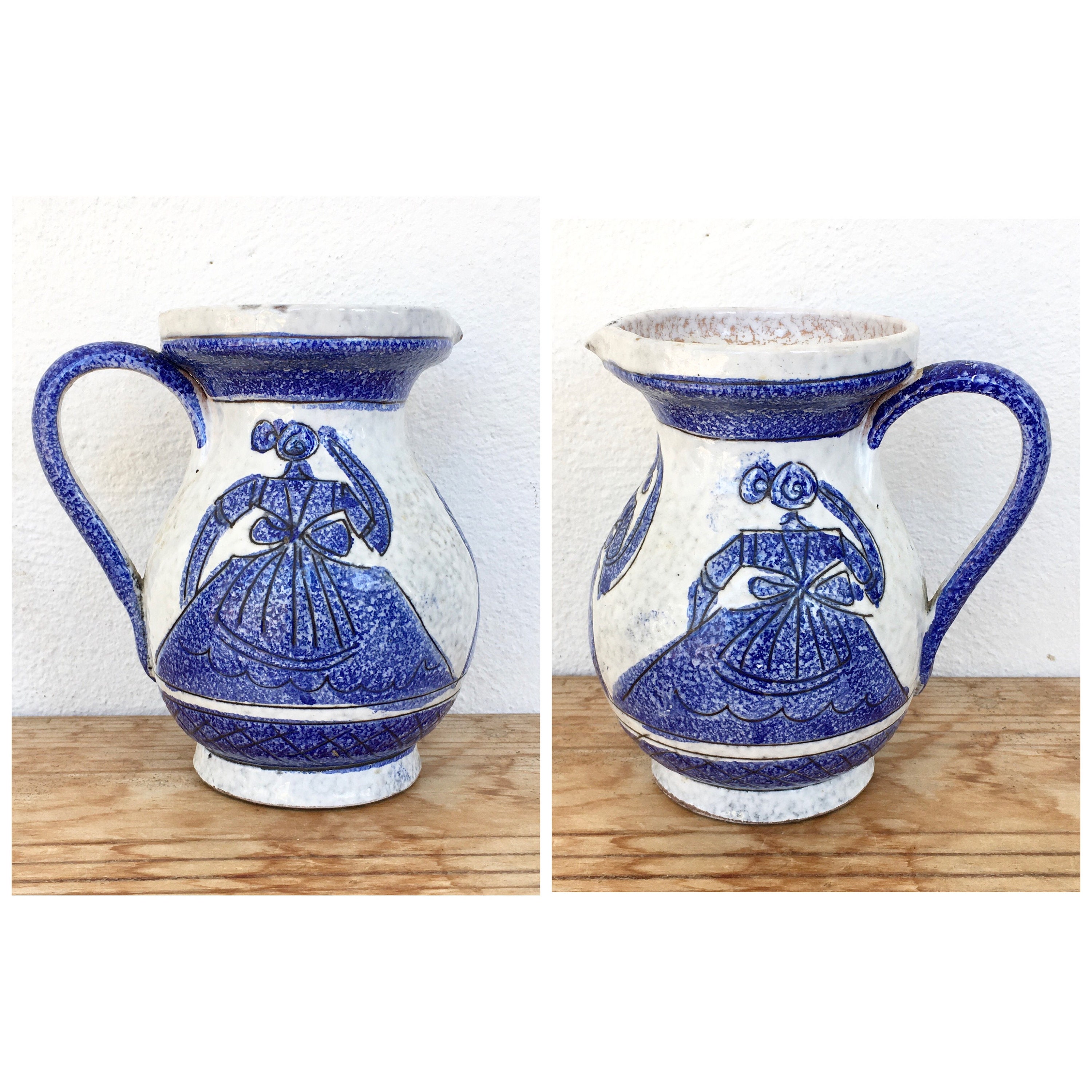 1960年代のFratelli Fanciullacci陶器の水差し、イタリア製ミッド