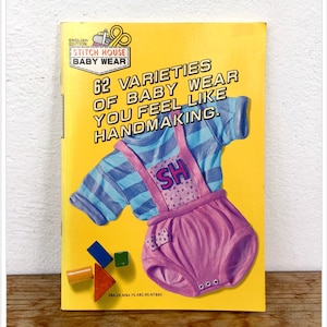 Libro de patrones de ropa para bebés de la casa japonesa Stitch House de los años 80, 62 diseños de ropa, corte directo