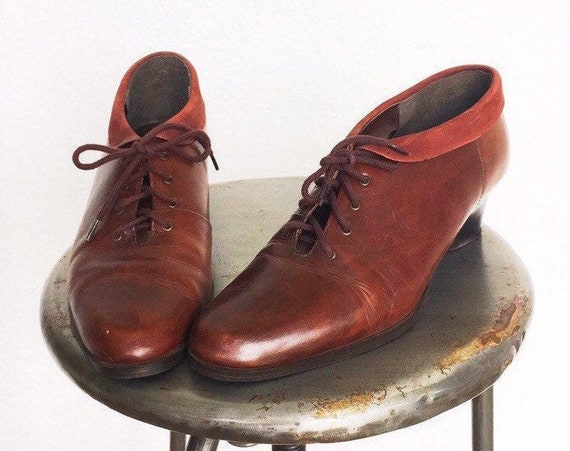80s 90s brown ankle boot vintage 80s 90s brown ankle boot vintage