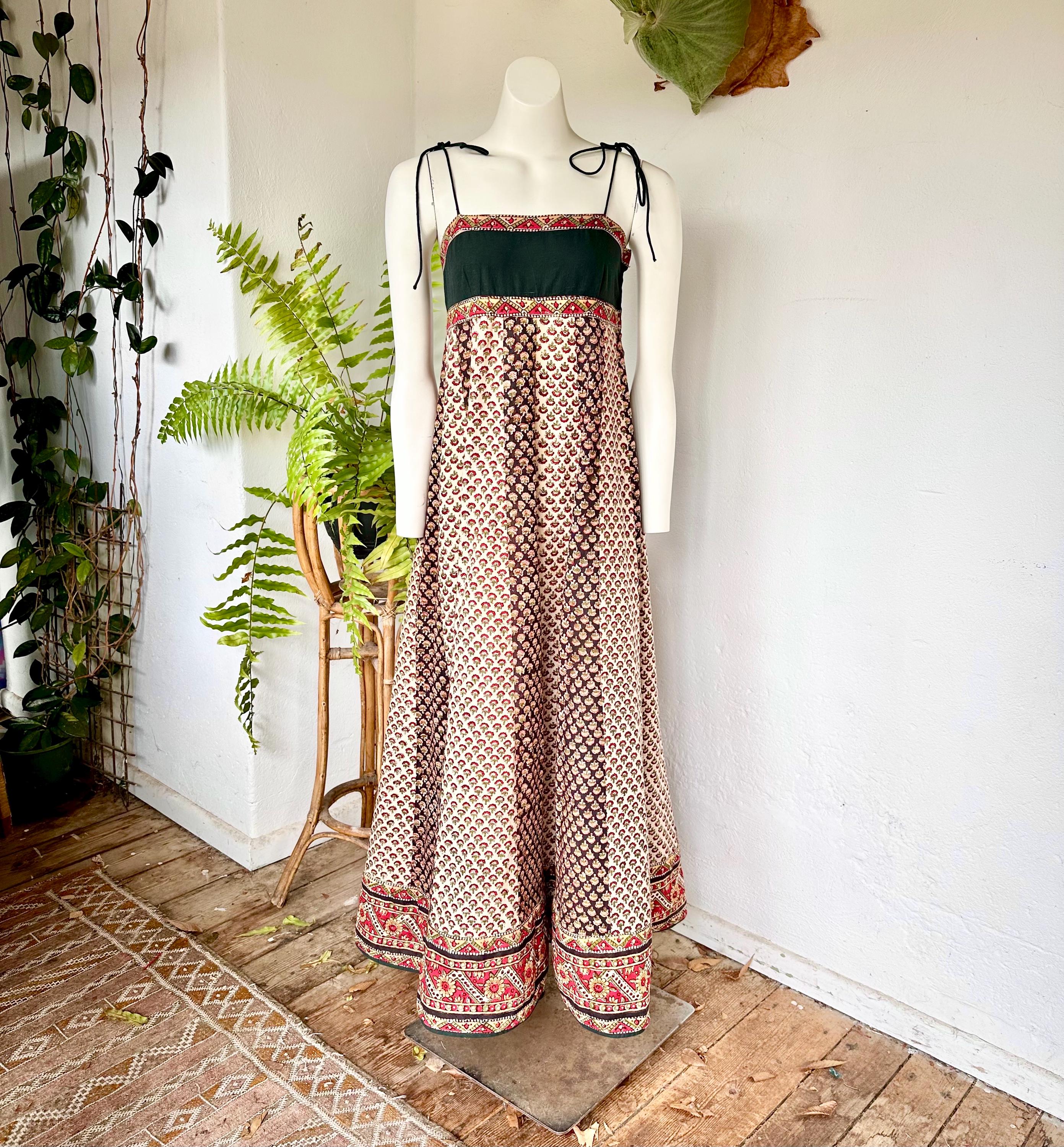 A*a様 vintage ANOKHI ブロックプリントロングスカート　レア vintage ANOKHI ブロックプリントロングスカート レア