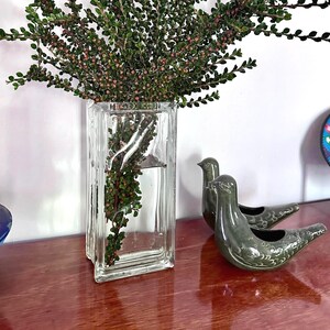 Glass block vase