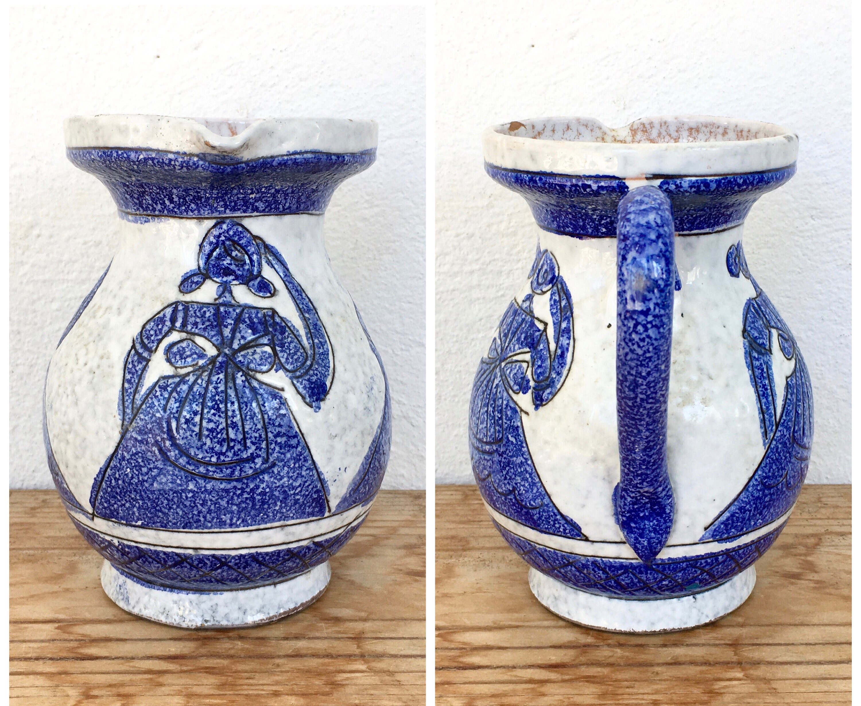 1960年代のFratelli Fanciullacci陶器の水差し、イタリア製ミッド