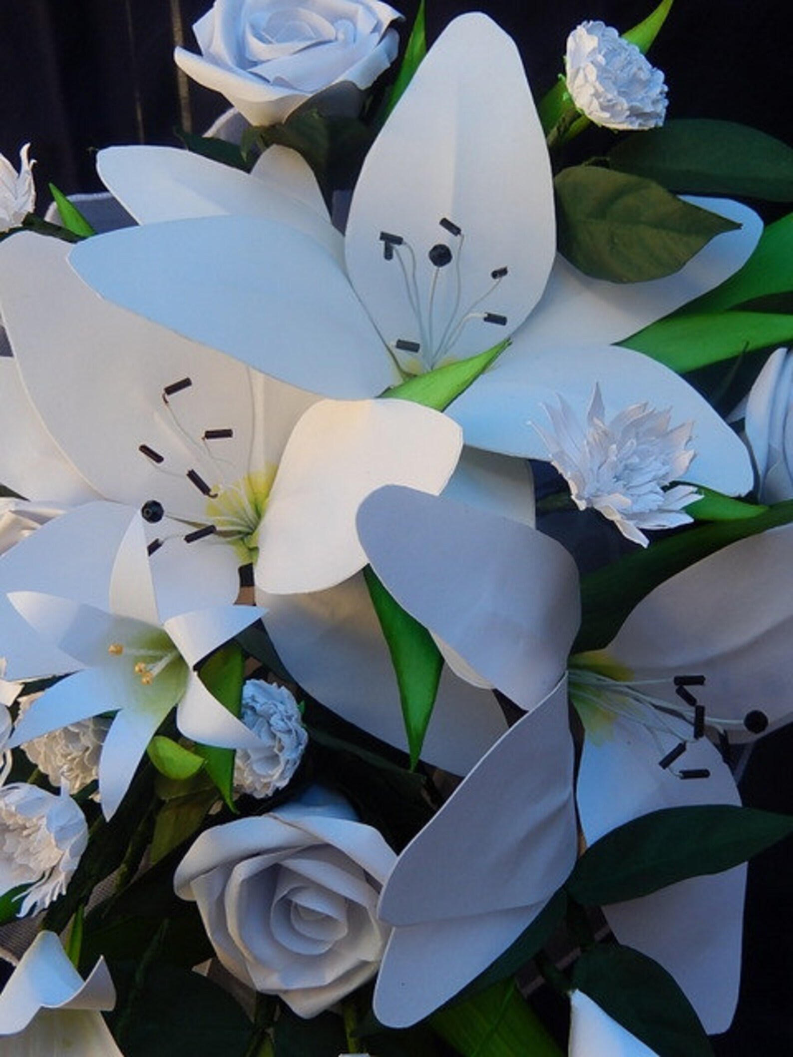 Paper Lily Stem Paper Flowers White Lilies Pink Lilies Etsy