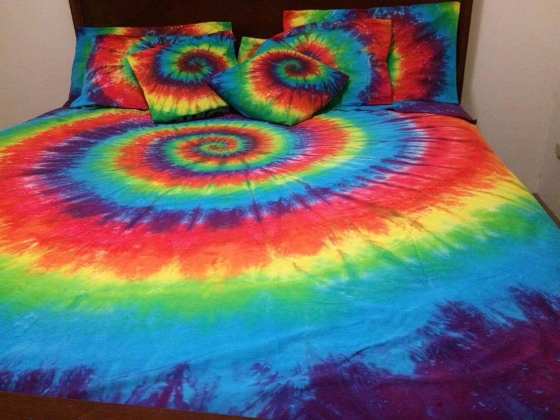 Tie Dye Spiral Tie Dye Bedding Quilt Cover Set Duvet Cover Etsy
