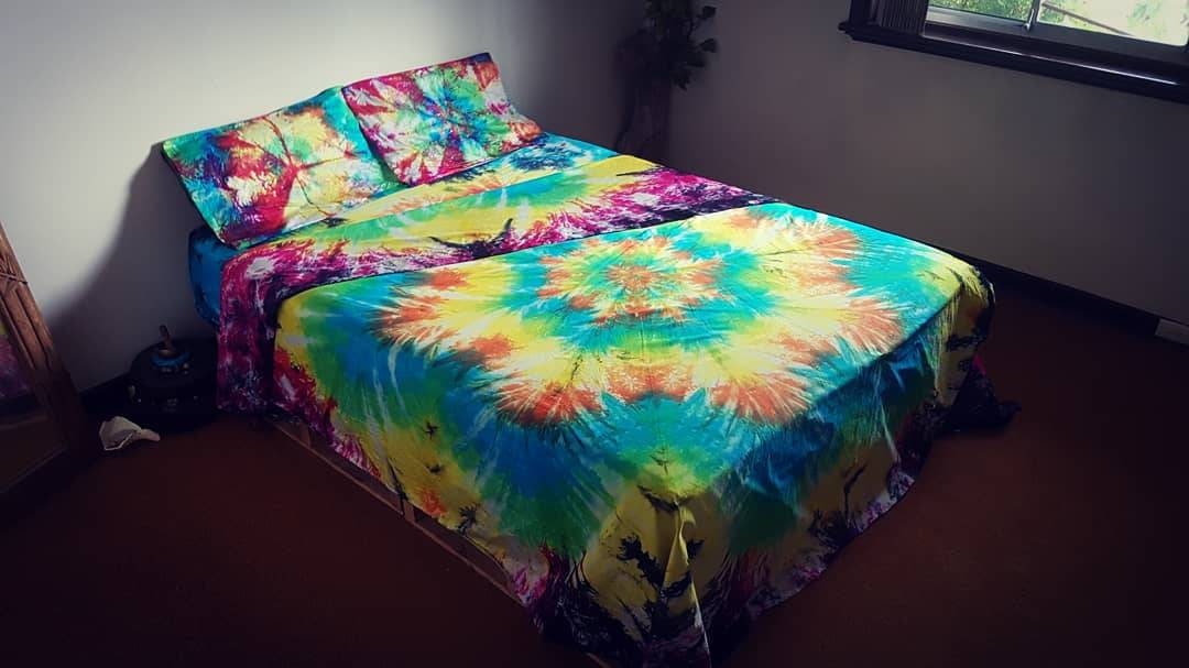 Tie dye Bedding Tie dye Flower Doona Cover Set Duvet Cover Etsy