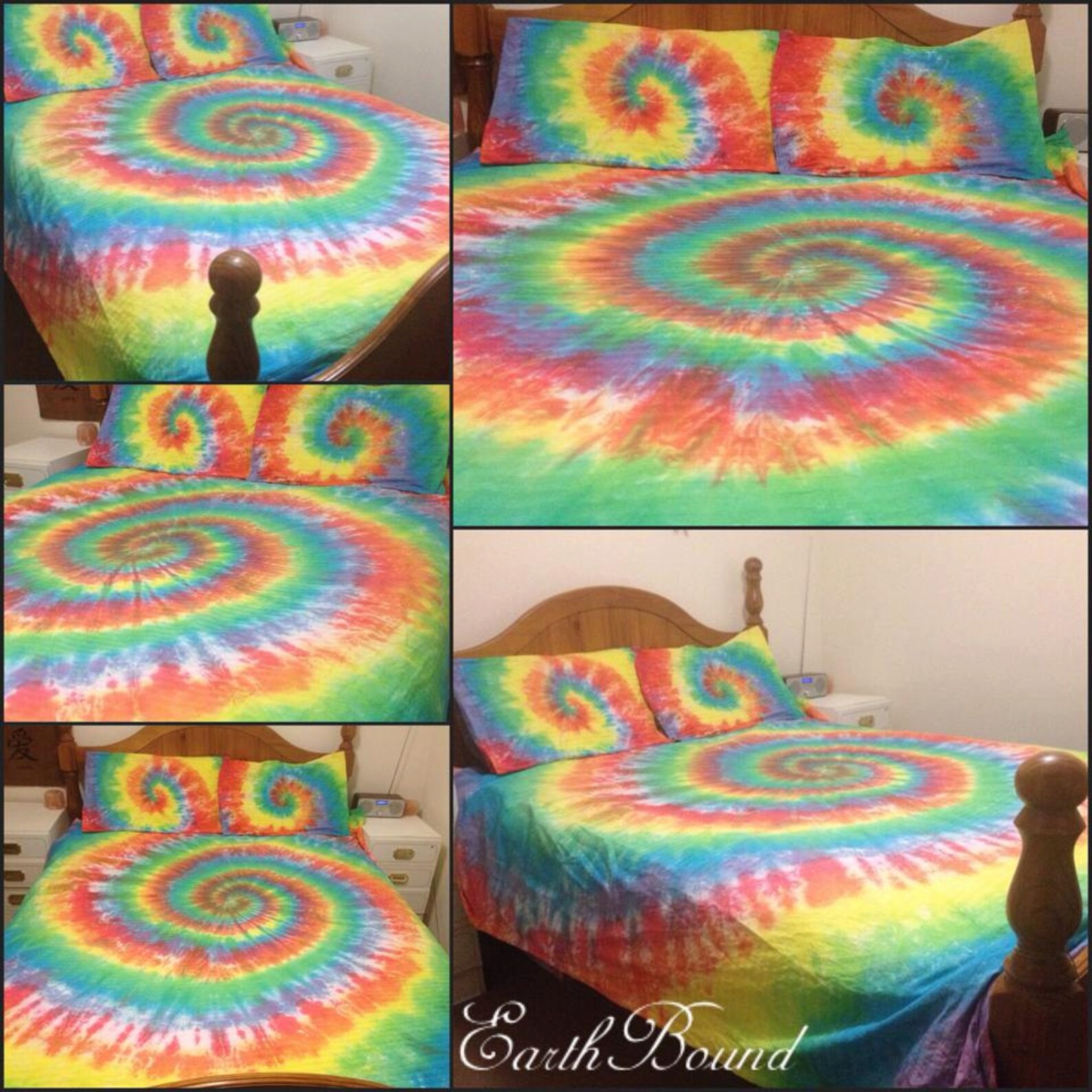 Tie Dye Spiral Tie Dye Swirl Tie Dye Bedding Doona Cover Etsy