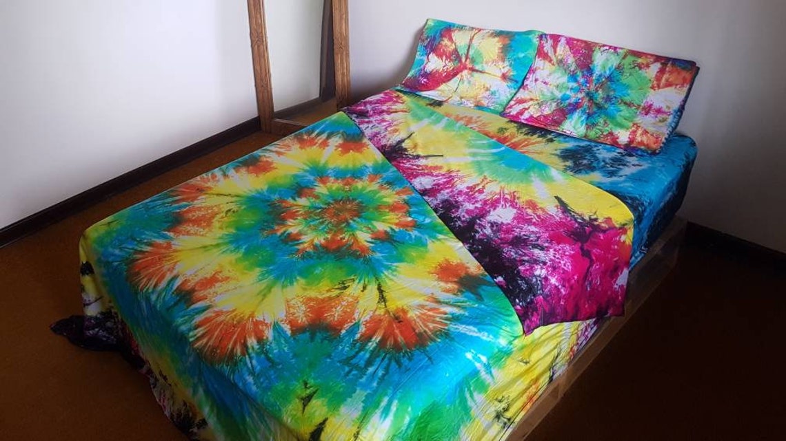 Tie dye Bedding Tie dye Flower Doona Cover Set Duvet Cover Etsy