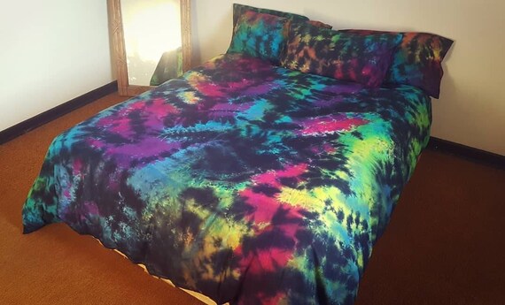 Tie Dye Rainbow Bedding Doona Cover Set Quilt Duvet - Tie Dye Bedding Double Tie Dye Rainbow Bedding Doona Cover Set Quilt Duvet - Tie Dye Bedding Double