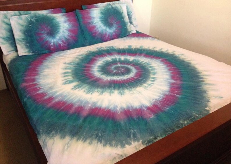 Tie Dye Spiral Tie dye Bedding Quilt Cover Doona Cover Set Etsy