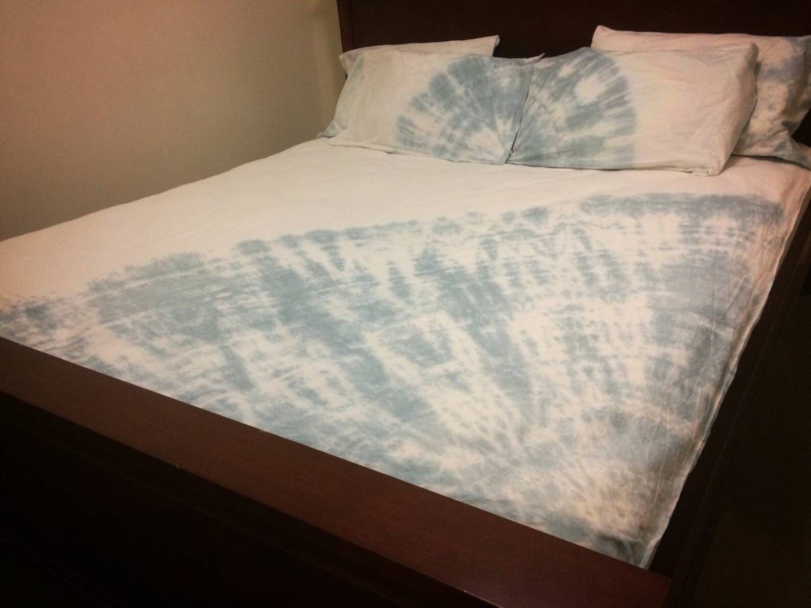 Bohemian Duck Egg Blue Tie Dye Bedding Quilt Cover Set Etsy Australia