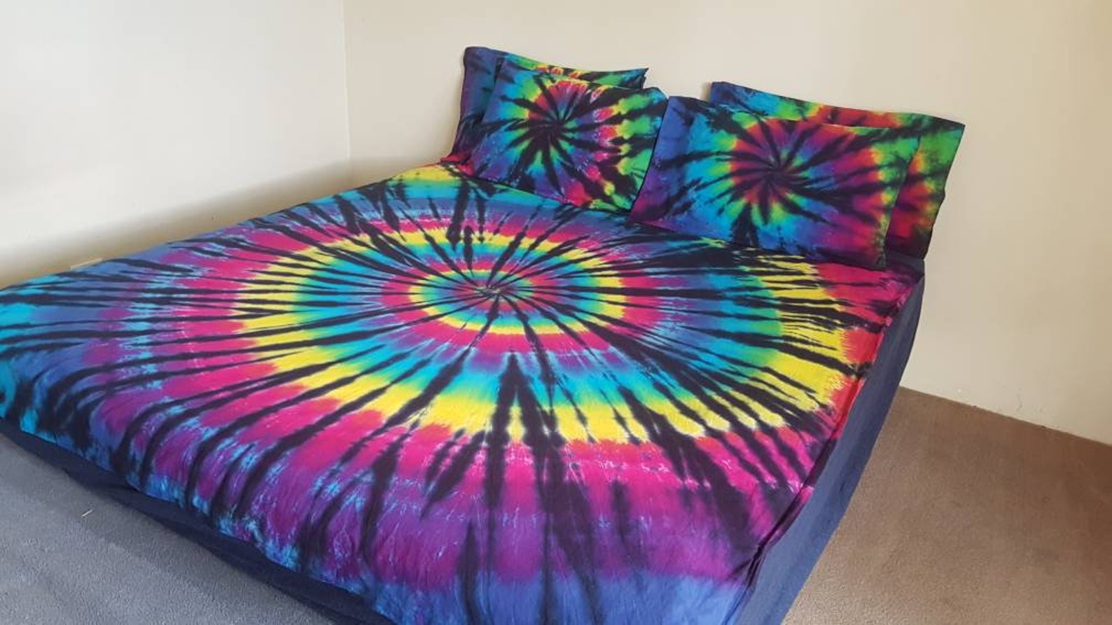 Tie Dye Spiral Tie Dye Quilt Cover Tie Dye Bedding Doona Etsy Australia