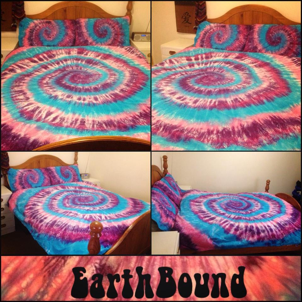 Tie Dye Spiral Tie Dye Swirl Tie Dye Bedding Doona Cover Etsy