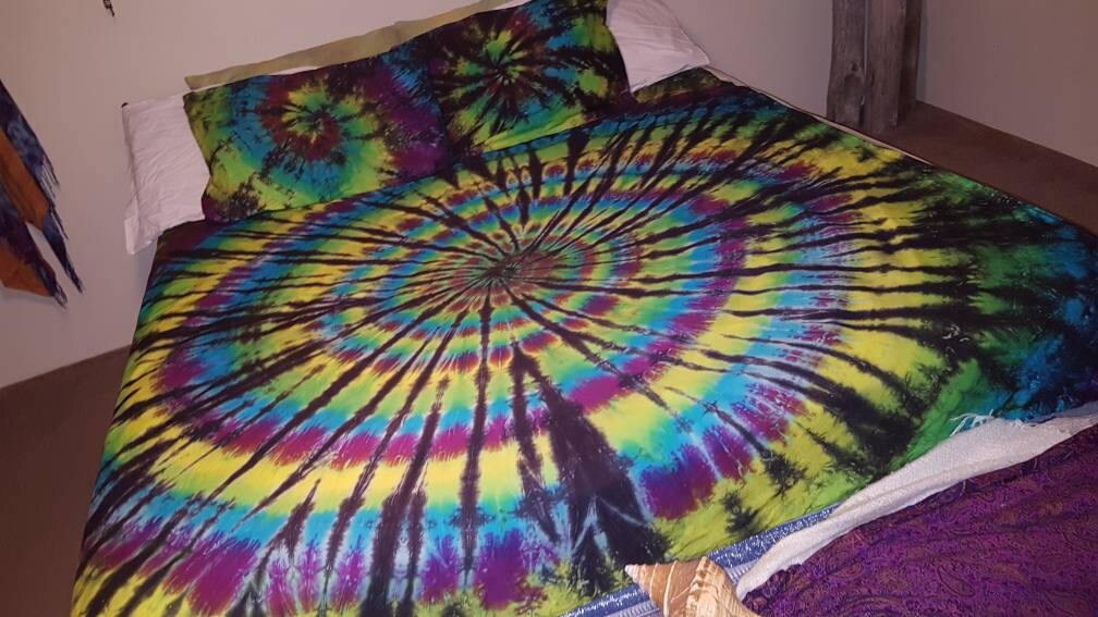 Tie dye Bedding Spiral Doona Cover Duvet Cover 500tc Sheet Etsy