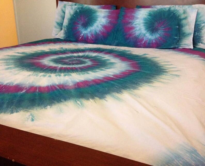 Tie Dye Spiral Tie dye Bedding Quilt Cover Doona Cover Set Etsy